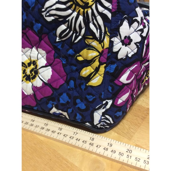 Vera Bradley Carryall Travel Shoulder Bag Suitcase African Violet Floral 18"x12" - Picture 13 of 15